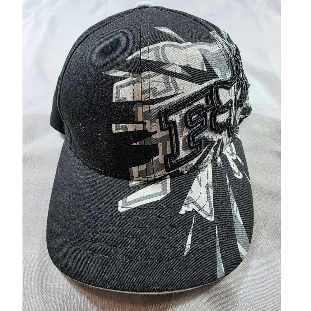 Fox Racing Flexfit Hat Youth OSFM Black Grey Graphic Embroidered Logo Cap
